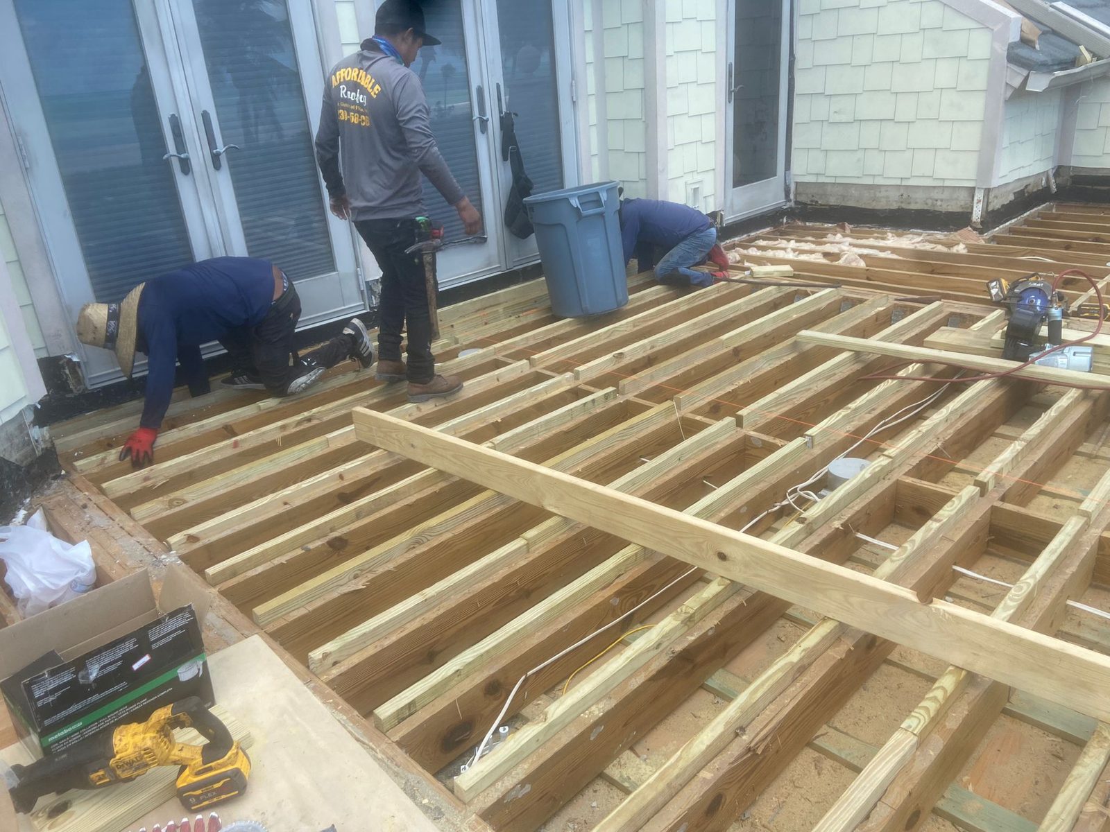 Redbird crew working on a roof replacement