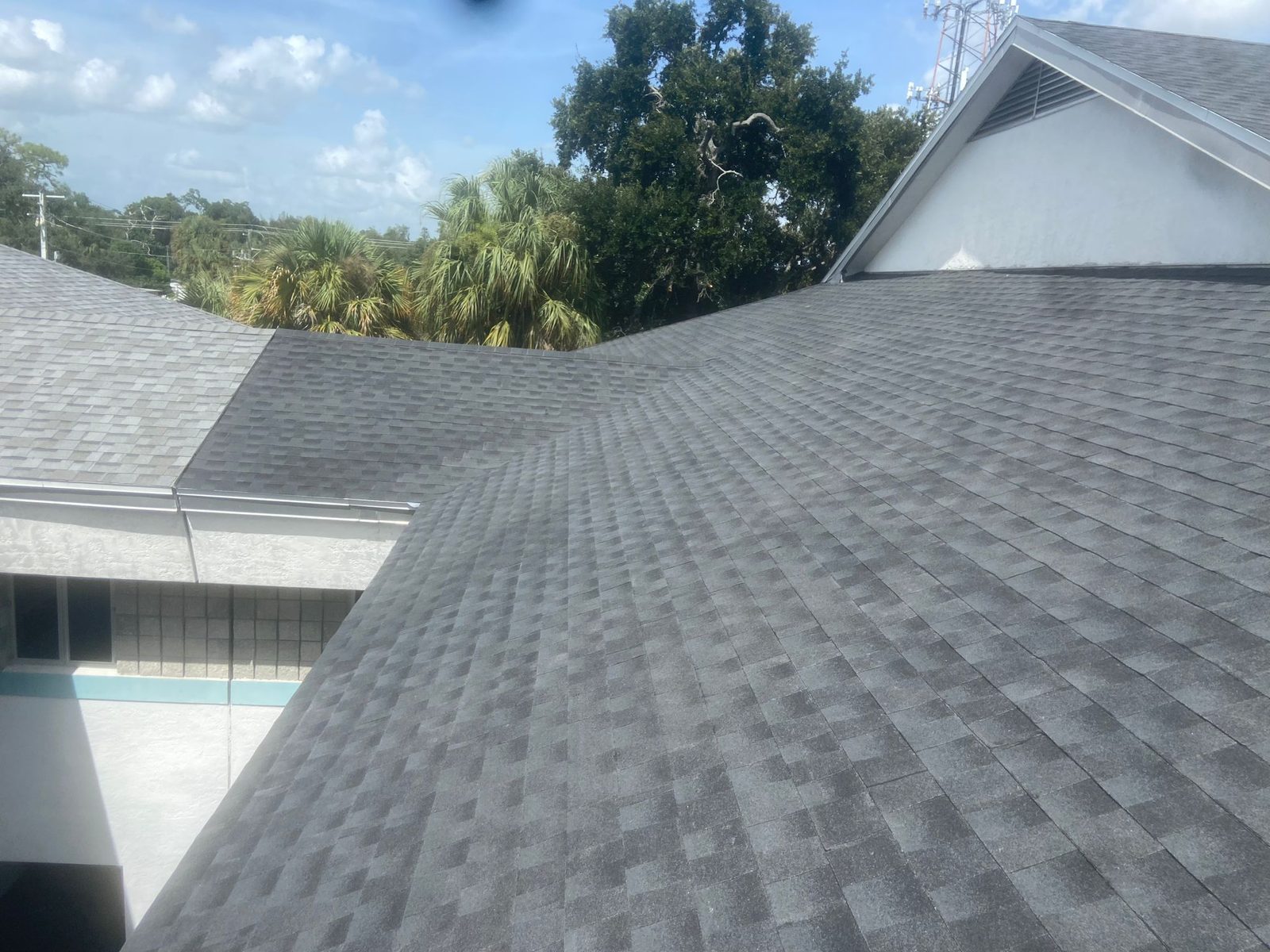 Architectural shingle roof after inspection